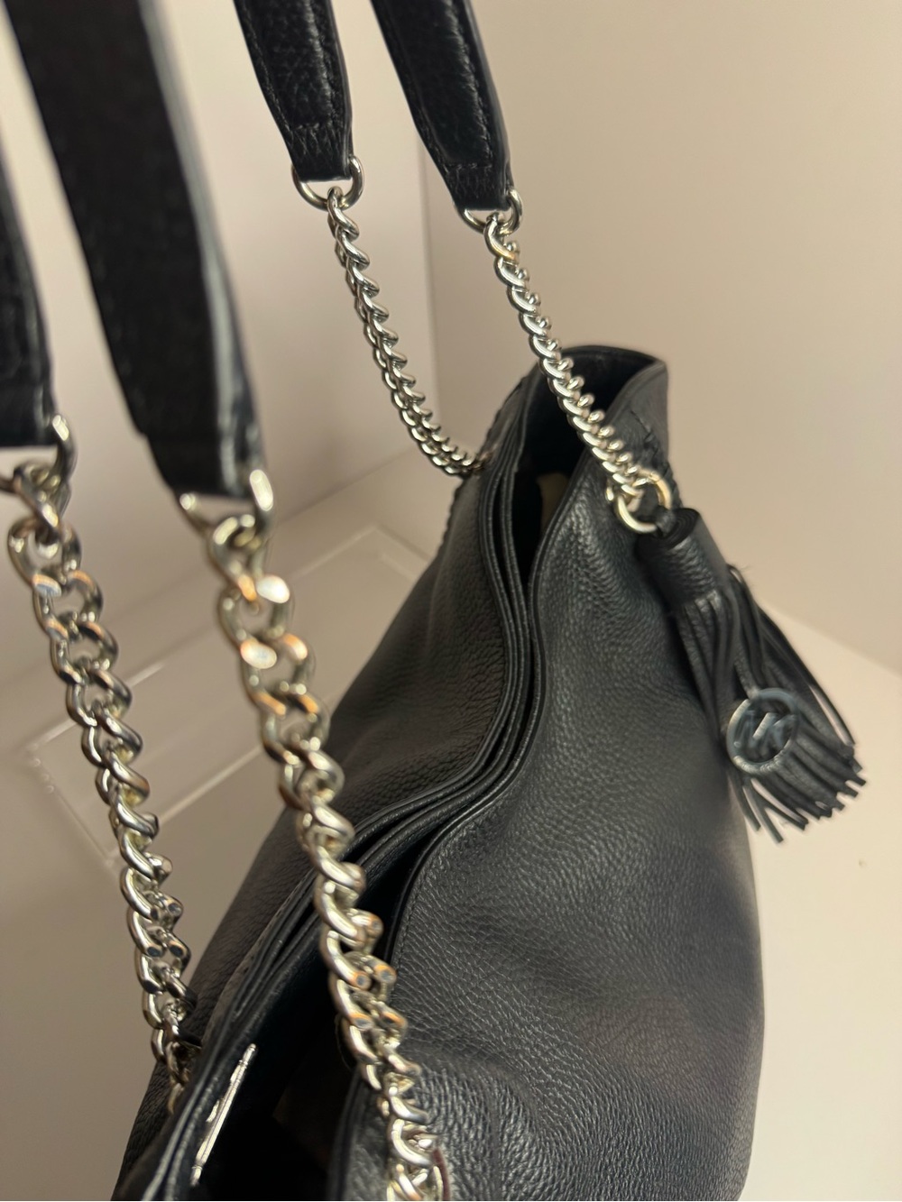 #414 Michael Michael Kors Chelsea Large Whipped Pebbled Leather Shoulder Tote - Picture 8 of 17